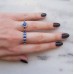Λευκόχρυσο σετ κοσμημάτων καρδιές Κ14 με σκουλαρίκια, κολιέ και δαχτυλίδι